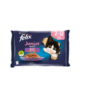 Felix Junior Пауч за котенца Мултиопаковка пиле грил в желе