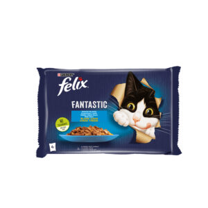 Felix Пауч за котки Мултиопаковка Сьомга&Писия