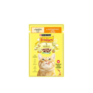 Friskies Adult Пауч за котка Пиле Хапки Сос