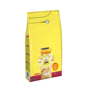 Friskies Hairball Суха храна за котки против космени топки Пиле и Зеленчуци