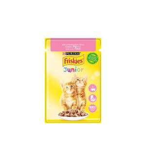 Friskies Junior Пауч за малки котенца Пиле Хапки Сос