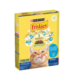 Friskies Sterile Суха храна за кастрирани котки сьомга и зеленчуци