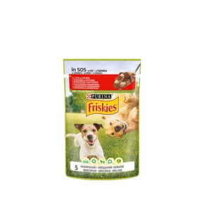 Friskies Пауч за кучета хапки в сос говеждо и картофи