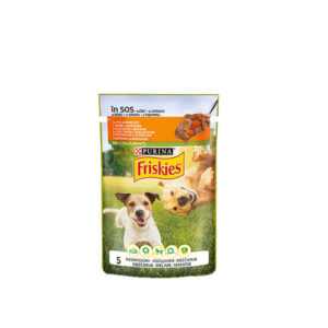 Friskies Пауч за кучета хапки в сос пиле и моркови