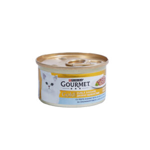 GOURMET GOLD Консерва за котки Двойно удоволствие (Риба и Спанак)