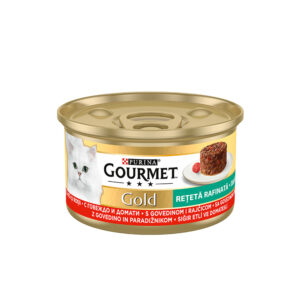 GOURMET GOLD Консерва за котки пай с месо говеждо и домати