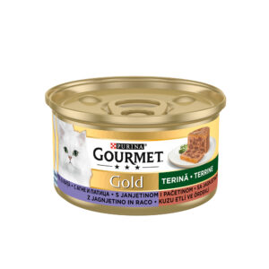 GOURMET GOLD Консерва за котки пастет (агне и патица)
