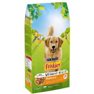 Friskies-Суха-храна-за-кучета-Balance-пиле,-говеждо-и-зеленчуци-